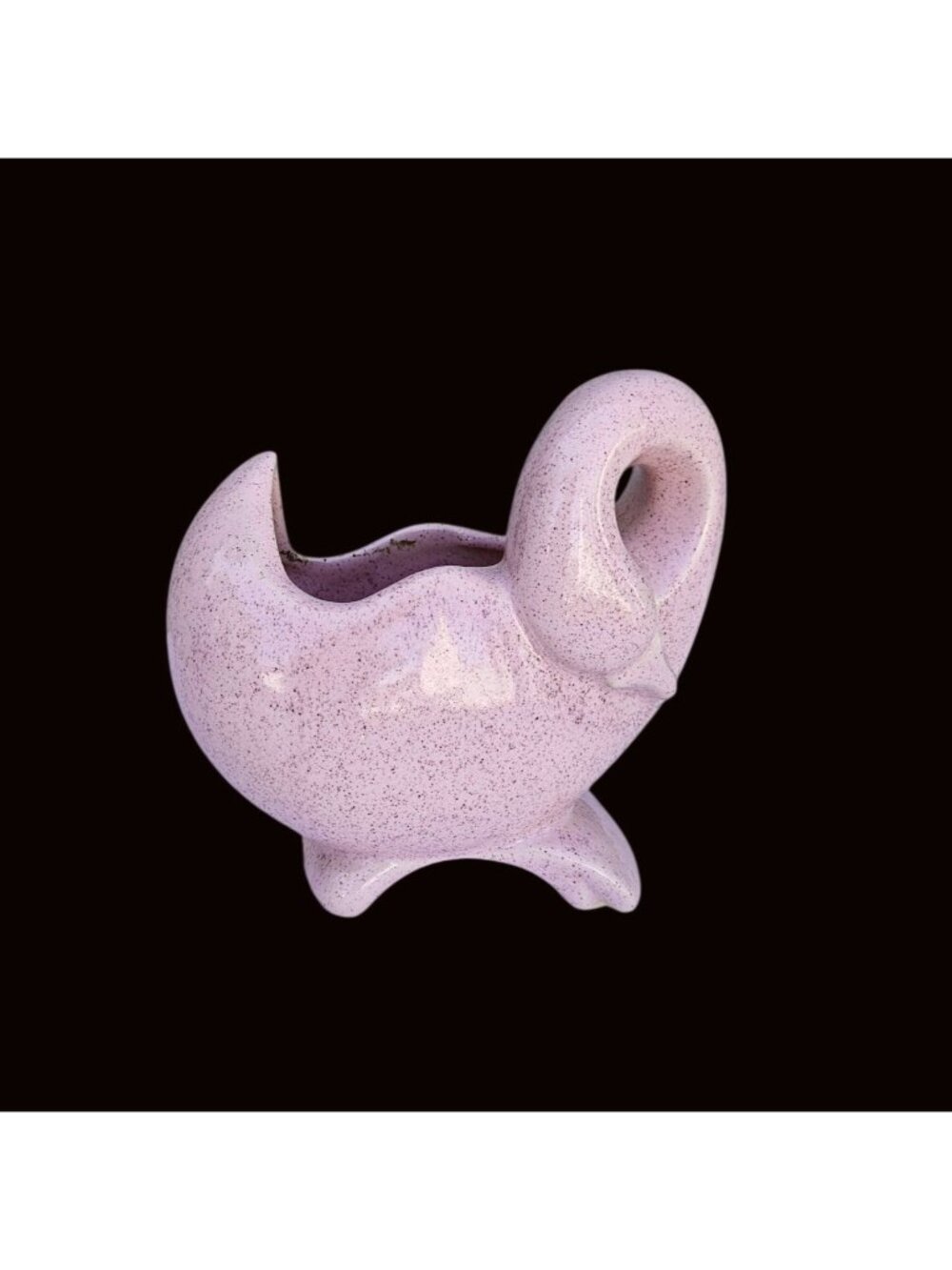 Vintage 50s Ceramic Pink Fleck Speck Swan Vase McCoy Red Wing Goose Art Pottery